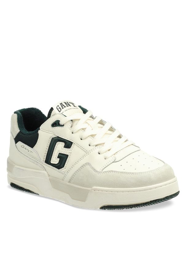 GANT - Sneakersy Gant Brookpal Sneaker 27631202 Off Wht/Green. Kolor: biały