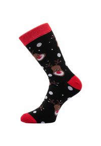 ZEAGLE - Ciepłe Skarpetki Świąteczne z Reniferem dla Mężczyzn 42-46. Kolor: czerwony, wielokolorowy, czarny. Materiał: bawełna, elastan. Sport: kolarstwo #1