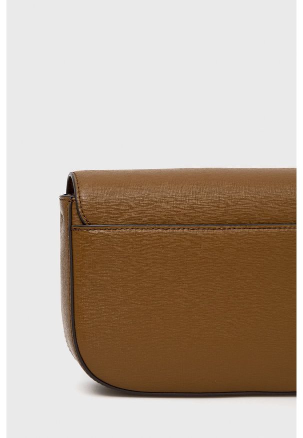 Tory Burch - Torebka skórzana. Kolor: brązowy. Materiał: skórzane. Rodzaj torebki: na ramię