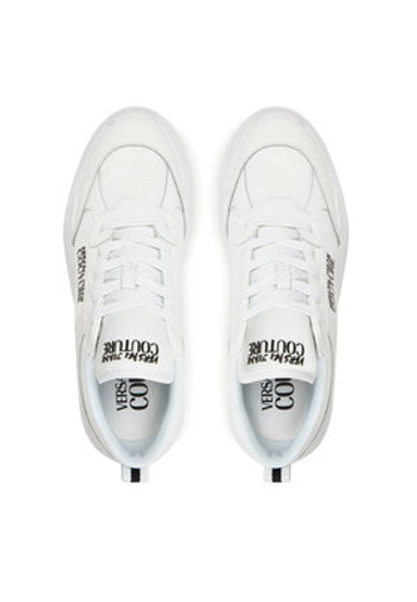 Versace Jeans Couture Sneakersy 78YA3SC1 Biały. Kolor: biały. Materiał: skóra