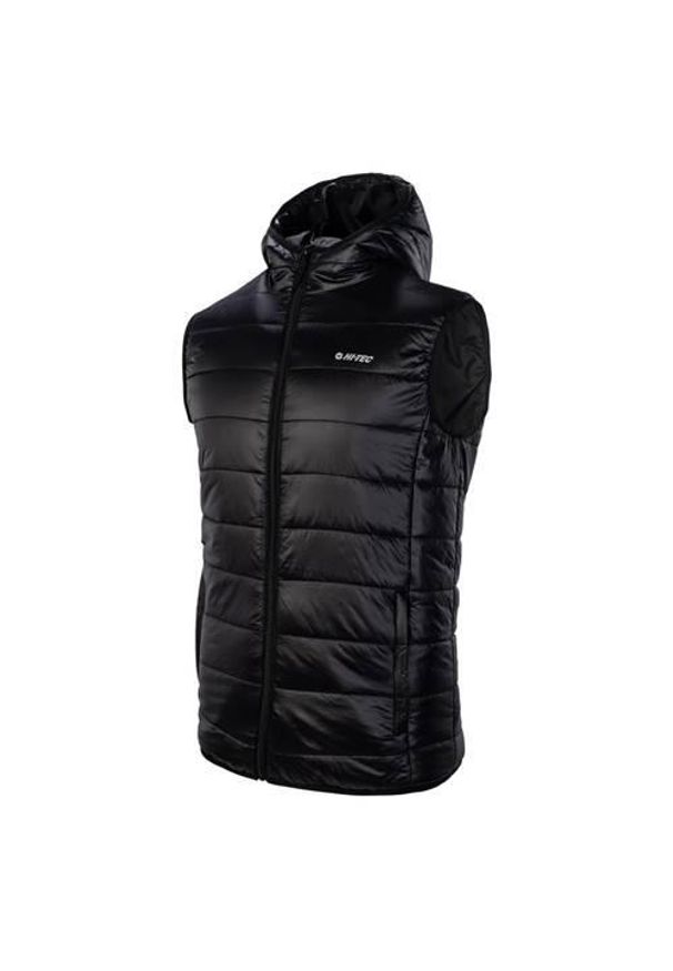 Hi-tec - Bezrękawnik trekkingowy męski Hi-Tec Hanon Vest. Kolor: czarny. Materiał: syntetyk. Długość rękawa: bez rękawów. Sport: turystyka piesza