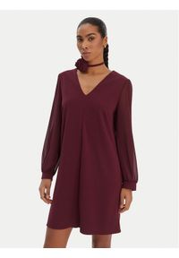 Rinascimento Sukienka koktajlowa CFC0126757003 Bordowy Regular Fit. Kolor: czerwony. Materiał: syntetyk. Styl: wizytowy #1