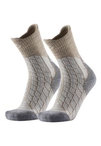 Skarpety trekkingowe dla kobieta Therm-ic Trekking Warm Lady wysokosc kostki. Kolor: wielokolorowy, beżowy, szary. Materiał: poliamid, elastan, wełna. Sport: turystyka piesza