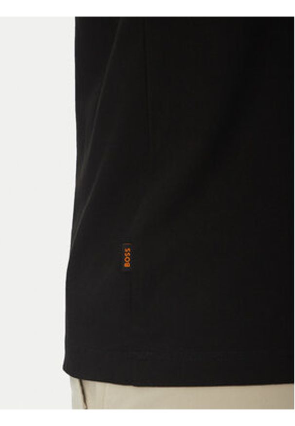 BOSS T-Shirt Te_Container 50546920 Czarny Regular Fit. Kolor: czarny. Materiał: bawełna