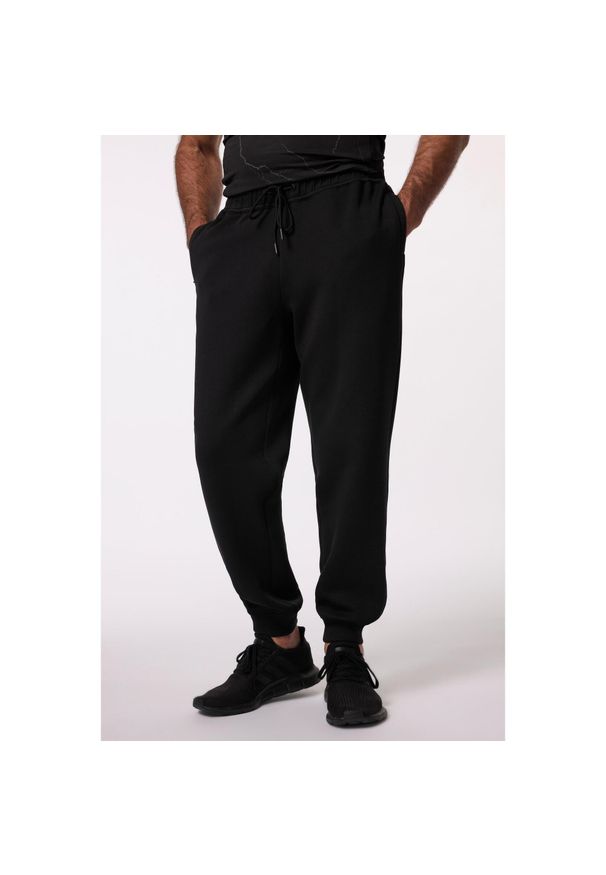 JAY-PI - Męskie Spodnie dresowe belly fit nowoczesny krój do 7 XL. Kolekcja: plus size. Kolor: czarny. Materiał: bawełna, elastan, poliester, materiał