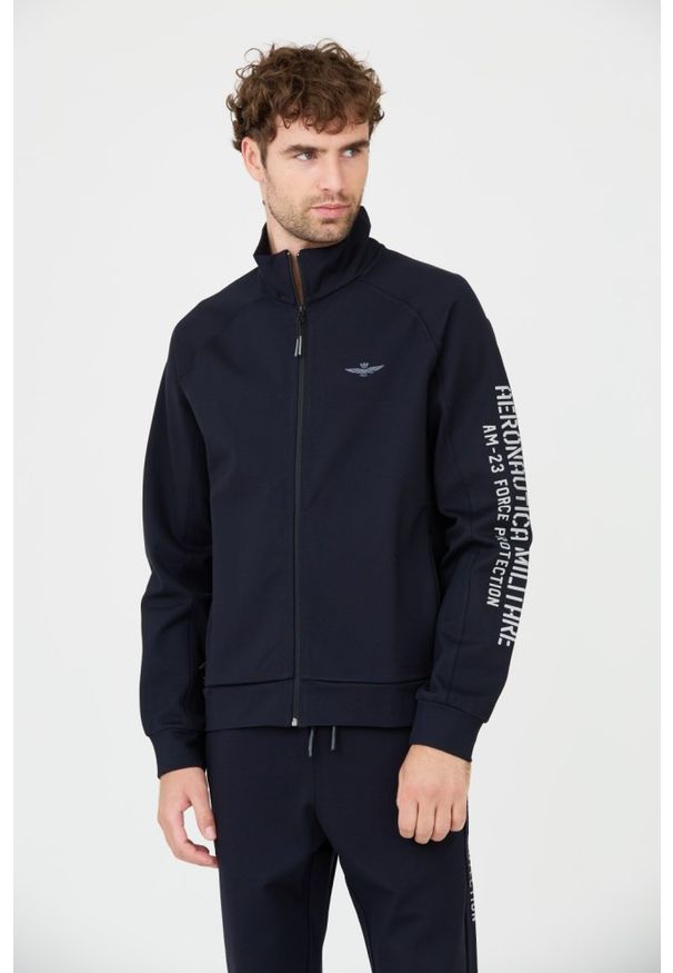 Aeronautica Militare - AERONAUTICA MILITARE Granatowa męska bluza, Rozmiar XL. Kolor: niebieski