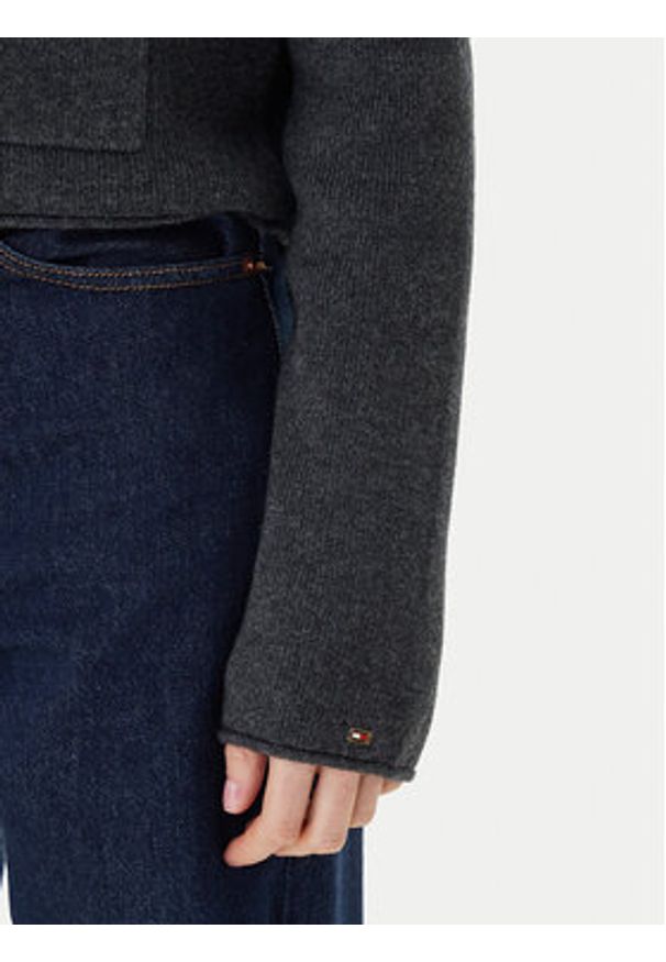 TOMMY HILFIGER - Tommy Hilfiger Kardigan WW0WW46441 Szary Regular Fit. Kolor: szary. Materiał: wełna