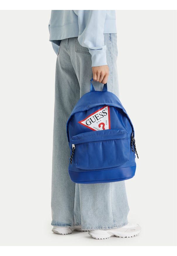 Guess Plecak H4YZ15 WFMR0 Niebieski. Kolor: niebieski. Materiał: materiał
