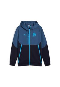 Puma - Zippowany sweatshirt OM FL 2025/26. Kolor: niebieski. Sport: piłka nożna
