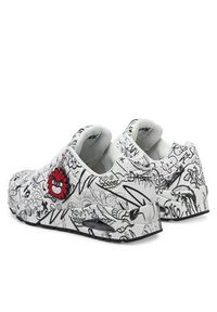 skechers - Skechers Sneakersy UNO Printed Lace-Up 183501/WBK Biały. Kolor: biały. Materiał: skóra #4