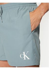 Calvin Klein Swimwear Szorty kąpielowe KM0KM01161 Błękitny Regular Fit. Kolor: niebieski. Materiał: syntetyk