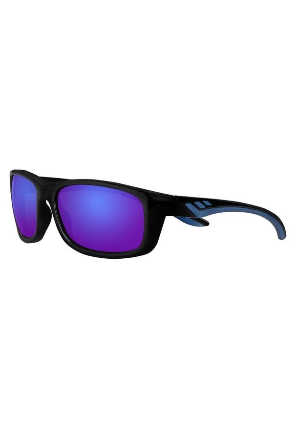 Sportowe okulary przeciwsłoneczne Zippo Black/Blue Multi Round. Materiał: tworzywo sztuczne