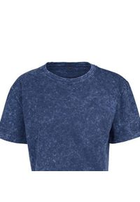 BUILD YOUR BRAND - Koszulka Damska Acid Wash Crop T-shirt. Kolor: biały, wielokolorowy, niebieski, fioletowy