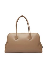 Calvin Klein Torebka Emblem Trio Large Work Bag LV04F3368G Beżowy. Kolor: beżowy. Materiał: skórzane #4