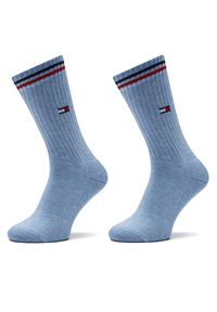 TOMMY HILFIGER - Zestaw 2 par wysokich skarpet damskich Tommy Hilfiger. Kolor: niebieski