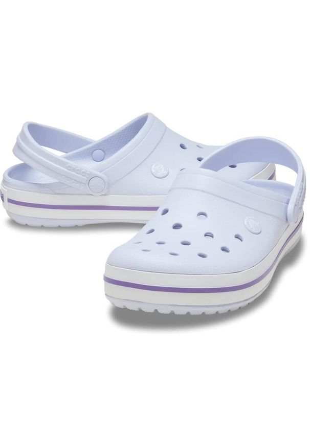 Chodaki Crocs Crocband. Kolor: biały, fioletowy, wielokolorowy. Materiał: syntetyk, materiał