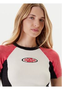 Guess Sweter W5YR44 Z2YJ2 Écru Regular Fit. Materiał: wiskoza