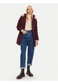 TOMMY HILFIGER - Tommy Hilfiger Kurtka puchowa Heritage WW0WW43234 Bordowy Regular Fit. Kolor: czerwony. Materiał: syntetyk #3