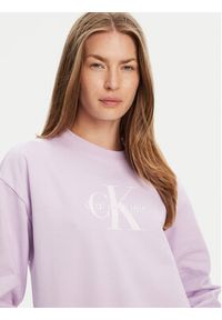 Calvin Klein Jeans Bluza Monologo LV047B234G Fioletowy Relaxed Fit. Kolor: fioletowy. Materiał: bawełna #3