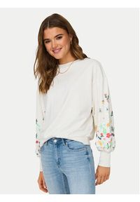 only - ONLY Bluza Brooke 15216364 Biały Regular Fit. Kolor: biały. Materiał: syntetyk, bawełna #4