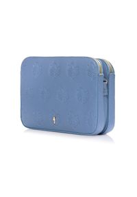 Ochnik - Niebieska torebka damska z tłoczeniem. Kolor: niebieski. Materiał: skórzane. Styl: klasyczny. Rodzaj torebki: na ramię #5