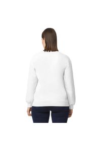 GILDAN - Bluza Polarowa Unisex Dla Dorosłych Softstyle Midweight Crew Neck Fleece Top. Kolor: biały. Materiał: polar