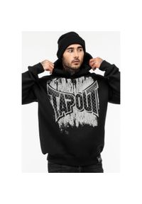 TAPOUT - Oversize'owy sweatshirt Tapout CF. Kolor: czarny, szary, wielokolorowy. Materiał: polar. Sport: joga i pilates