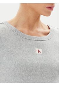Calvin Klein Jeans T-Shirt LV047C200G Szary Slim Fit. Kolor: szary. Materiał: bawełna #4
