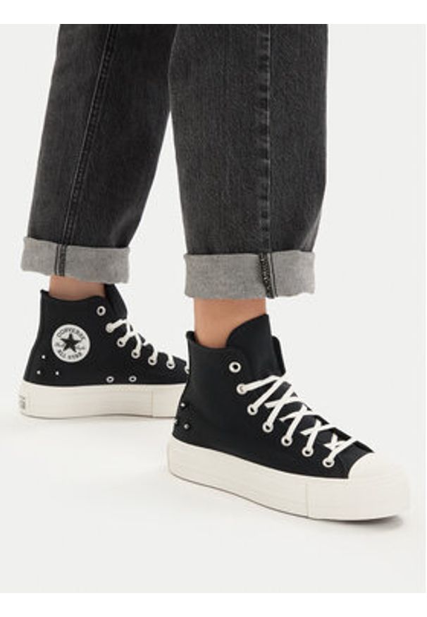 Converse Trampki Chuck Taylor All Star Lift Platform Beads A17787C Czarny. Kolor: czarny. Materiał: materiał. Obcas: na platformie
