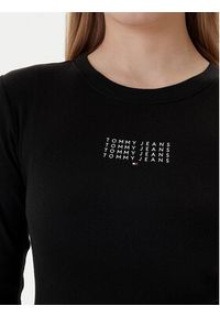 Tommy Jeans Sukienka codzienna Linear DW0DW21902 Czarny Slim Fit. Okazja: na co dzień. Kolor: czarny. Materiał: bawełna. Typ sukienki: proste. Styl: casual #3