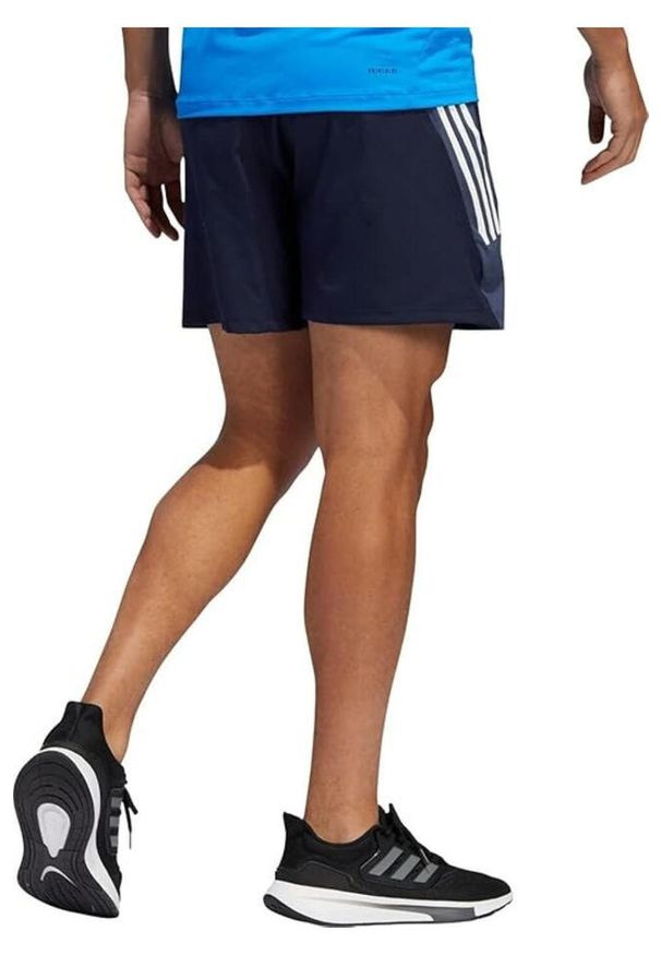 Spodenki treningowe męskie Adidas Aero3S. Kolor: niebieski. Materiał: poliester, elastan