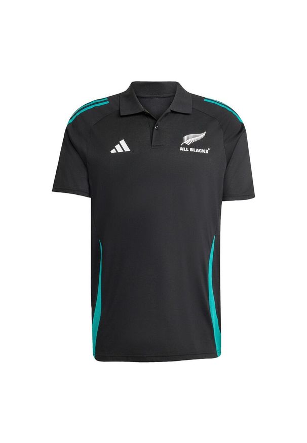 Adidas - Treningowa koszulka polo All Blacks. Typ kołnierza: polo. Kolor: czarny, niebieski, wielokolorowy. Sport: fitness