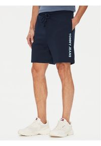 Tommy Jeans Szorty sportowe New Classic Beach DM0DM21781 Granatowy Relaxed Fit. Kolor: niebieski. Materiał: bawełna. Styl: sportowy