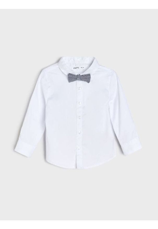 Sinsay - Koszula z muszką - biały. Kolor: biały
