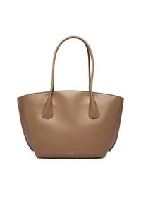 Calvin Klein Torebka Ck Medium Dome Tot LV04F3344G Beżowy. Kolor: beżowy. Materiał: skórzane #5