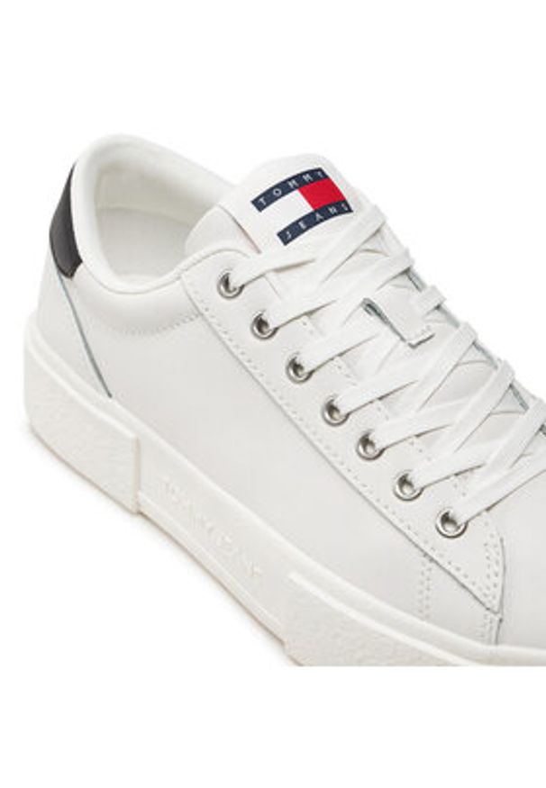 Tommy Jeans Sneakersy Tjw Foxing Flatform Sneaker EN0EN02567 Écru. Materiał: skóra