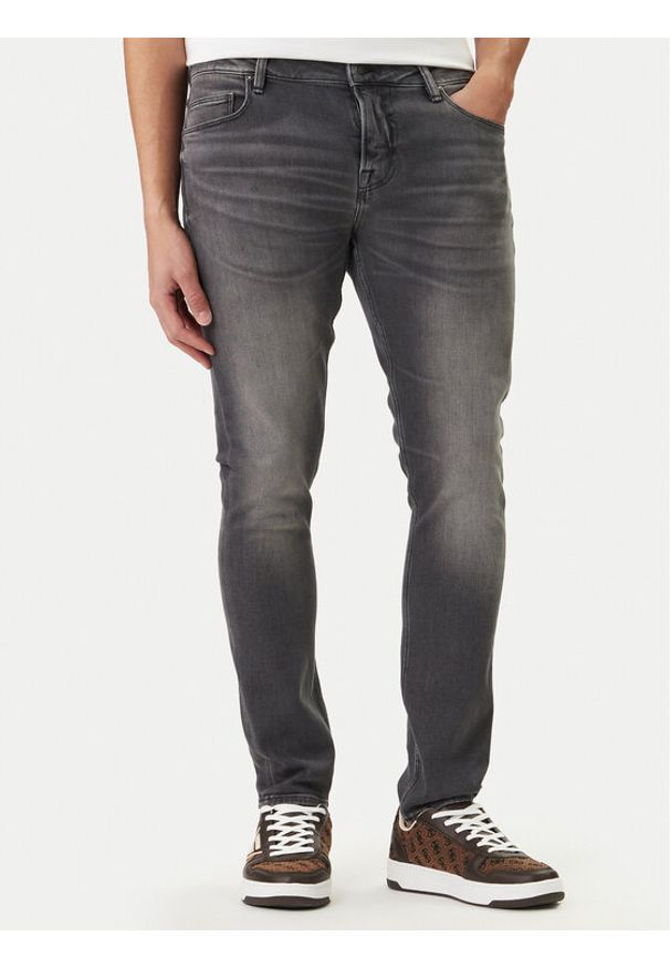 Guess Jeansy Chris M2YA27 D4Q52 Szary Super Skinny Fit. Kolor: szary