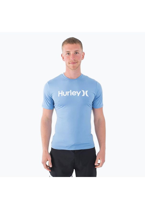 Koszulka męska Hurley O&O Quickdry Rashguard. Kolor: niebieski. Sport: turystyka piesza