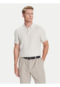 BOSS Polo H-Iannotti 50543148 Beżowy Regular Fit. Typ kołnierza: polo. Kolor: beżowy. Materiał: bawełna