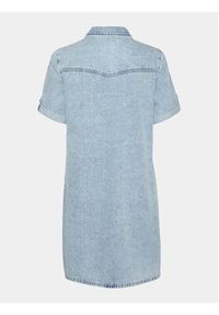 Vero Moda Sukienka jeansowa Jennie 10309665 Niebieski Regular Fit. Kolor: niebieski. Materiał: bawełna #6