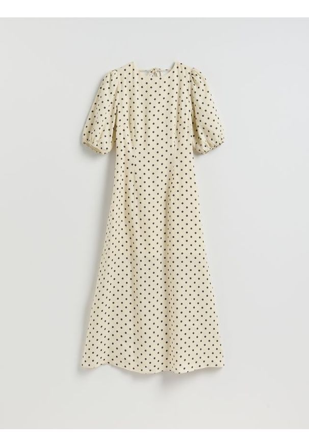 Reserved - Lniana sukienka - wielobarwny. Materiał: len