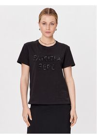 Patrizia Pepe T-Shirt 2M4281/J043-K103 Czarny Regular Fit. Kolor: czarny. Materiał: bawełna #6