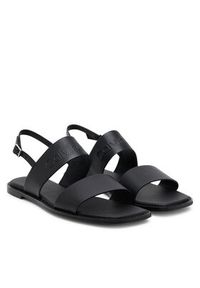 Calvin Klein Sandały Flat Sandal - He HW0HW02377 Czarny. Kolor: czarny. Materiał: skóra #5