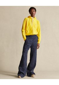 Ralph Lauren - RALPH LAUREN - Żółta bluza Relaxed fit. Typ kołnierza: polo. Kolor: żółty. Materiał: materiał. Długość rękawa: długi rękaw. Długość: długie #5