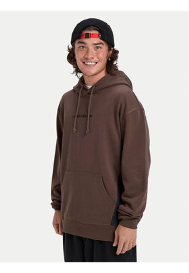 Quiksilver Bluza Cb Hood EQYFT05128 Brązowy Comfort Fit. Kolor: brązowy. Materiał: bawełna