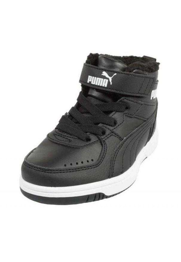 Puma - Dziecięce/Młodzieżowe Rebound Joy Ecological Leather High Cut Trainers. Kolor: czarny. Sezon: zima. Styl: młodzieżowy