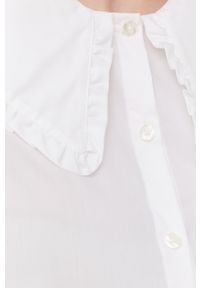 Hugo - HUGO koszula 50468336 damska kolor biały regular z kołnierzykiem klasycznym. Okazja: na co dzień. Typ kołnierza: kołnierzyk klasyczny. Kolor: biały. Materiał: tkanina, bawełna. Styl: klasyczny #5