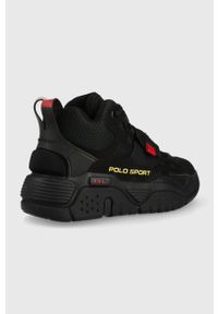 Polo Ralph Lauren sneakersy PS100 kolor czarny 809846180001. Nosek buta: okrągły. Zapięcie: rzepy. Kolor: czarny. Szerokość cholewki: normalna #5
