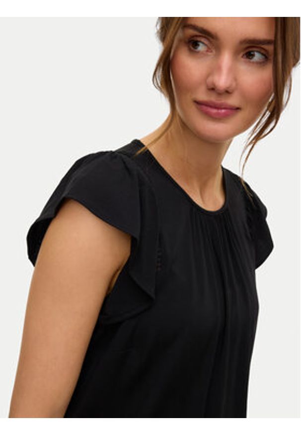 Vero Moda Bluzka Bella 10325248 Czarny Standard Fit. Kolor: czarny. Materiał: wiskoza