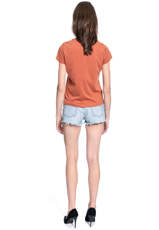 Lee - DAMSKI T-SHIRT LEE CREW NECK TEE BURNT OCRA L41LYGOM 112109078